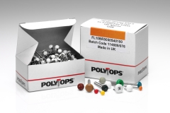 POLYTOPS® come in boxes of 250 or 100 with clear labelling