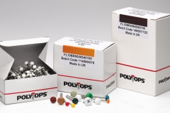 POLYTOPS® come in boxes of 250 or 100 with clear labelling
